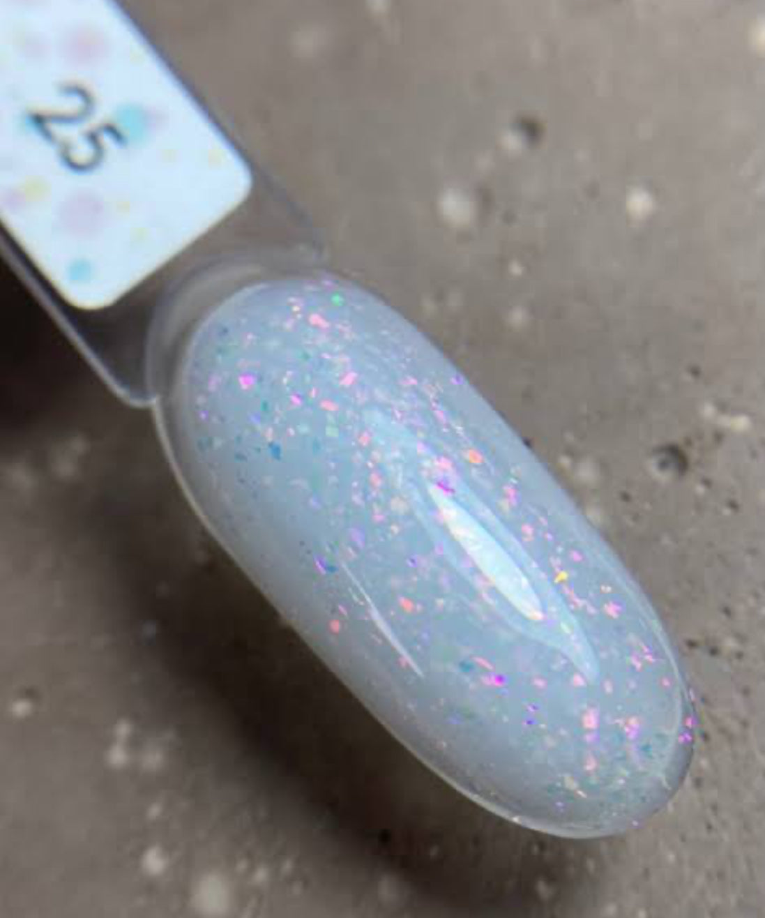 DARK BASE POTAL 25, BLANCO LECHOSO TRASLÚCIDO CON FOIL ÓPALO MULTICOLOR, 15 ML